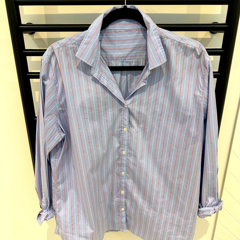 Fortela ladies blue striped shirt BNWT